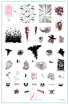 Grunge Halloween (CjSH-67) Steel Nail Art Stamping Plate