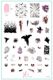 Grunge Halloween (CjSH-67) Steel Nail Art Stamping Plate