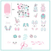 Bunny Bits (CjSH-53) Steel Nail Art Layered Stamping Plate