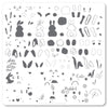 Bunny Bits (CjSH-53) Steel Nail Art Layered Stamping Plate