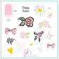 Easter Egg Dainty Decals (CjSH-54) Steel Stamping Plate 8 x 8 Clear Jelly Stamper 