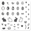 Peter Cottontails Easter Eggs (CjSH-02) - Steel Stamping Plate 6x6 Clear Jelly Stamper 