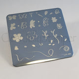 Infinite Flower (CjS-04) - Steel Nail Art Stamping Plate 6x6 Clear Jelly Stamper 