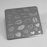 Luscious Lips and Love (CjS V-01) - Steel Stamping Plate 6x6 Clear Jelly Stamper 