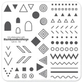 Tribal By BlackQueenNailDesign (CjSLC-02) - Steel Nail Art Stamping Plate 6x6 Clear Jelly Stamper 