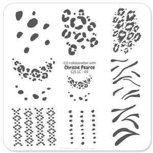 Perfect Prints by Chrissie Pearce (CjSLC-05) - Steel Nail Art Stamping Plate 6x6 Clear Jelly Stamper 
