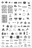 True North Strong (CjSLC-08) - Steel Nail Art Stamping Plate 14 x 9 Clear Jelly Stamper 