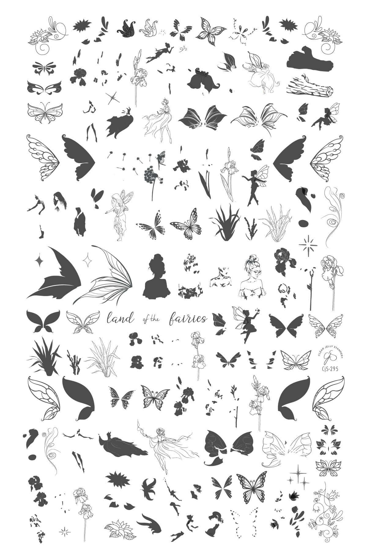 layered-nail-art-stamping-plate-showing-designs-of-fairies-fairy-wings-and-flowers