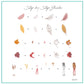 layered-nail-art-stamping-plate-how-to-card-with-colorful-designs-of-leaves-a-girl