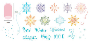Let it Snow (CjSC-18) - Steel Nail Art Stamping Plate 14 x 9 Clear Jelly Stamper Plate 
