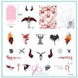 Lil Devil (CjSH-83) Steel Nail Art Stamping Plate