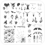 Lil Devil (CjSH-83) Steel Nail Art Stamping Plate