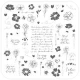 Love Notes (CjSV-37) Steel Layered Nail Art Stamping Plate