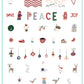 Love, Peace, Joy (CjSC-66) Steel Nail Art Stamping Plate