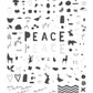 Love, Peace, Joy (CjSC-66) Steel Nail Art Stamping Plate