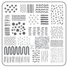 My Main Squiggle (CjS-146) Steel Nail Art Stamping Plate 8 x 8 Clear Jelly Stamper 
