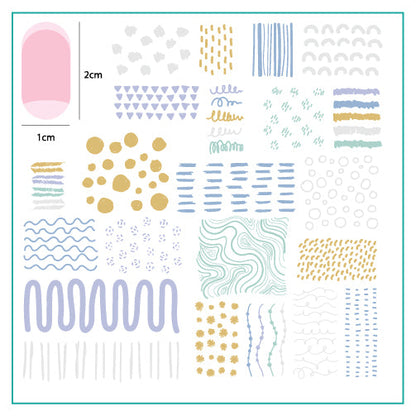 My Main Squiggle (CjS-146) Steel Nail Art Stamping Plate 8 x 8 Clear Jelly Stamper Plate 