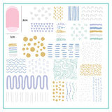 My Main Squiggle (CjS-146) Steel Nail Art Stamping Plate 8 x 8 Clear Jelly Stamper Plate 