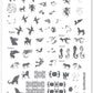 Mythical Creatures (CjS-107) Steel Nail Art Stamping Plate 14 x 9 Clear Jelly Stamper 