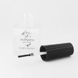 Smear Not - Smudge Resistant Top Coat - 10ml Base/Top/Cuticle/Glow Clear Jelly Stamper 