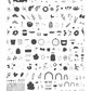 layered-nail-art-stamping-plate-with-designs-of-trees-hearts-flowers-toodstools-and-words-for-nail-art