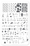 A Taste of France (CjS-47) - Steel Nail Art Stamping Plate 14 x 9 Clear Jelly Stamper 