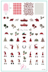Patterned Holidays (CjSC-60) Steel Nail Art Stamping Plate