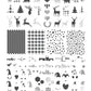Patterned Holidays (CjSC-60) Etched Nail Art Stamping Plate