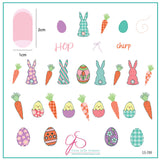 Patterned Spring - Four (CjS-288) Steel Nail Art Stamping Plate