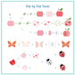 layered-nail-art-stamping-plate-how-to-card-with-colorful-designs-of-ladybugs-butterflies-and-patchwork-apples