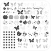 Patterned Spring - One (CjS-285) Steel Nail Art Layered Stamping Plate