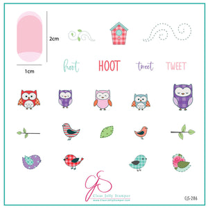 Patterned Spring - Two (CjS-286) Steel Nail Art Stamping Plate