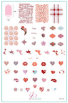 Patterned Valentines (CjSV-34) Steel Layered Nail Art Stamping Plate