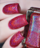 Holo 4 - Sparkling Sangria - Nail Stamping Color (5 Free Formula) Polish Clear Jelly Stamper 