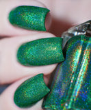 Holo 01 - Emerald Isle - Nail Stamping Color (5 Free Formula) Polish Clear Jelly Stamper 