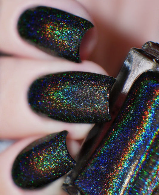 Holo 6 - Meet me at Midnight - Nail Stamping Color (5 Free Formula) Polish Clear Jelly Stamper 