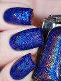 Holo 5 - Blue Lagoon - Nail Stamping Color (5 Free Formula) Polish Clear Jelly Stamper 