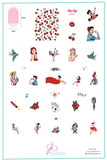 Pin-Up (CjSLC-85) Steel Nail Art Stamping Plate