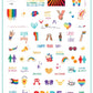 layered-nail-art-stamping-plate-inspo-card-wth-colorful-designs-of-rainbows-hands-pride-and-words-for-nail-art