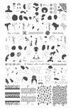 Pride of Black Beauty (CjSLC-92) Steel Nail Art Stamping Plate