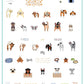 layered-nail-art-stamping-plate-inspo-card-with-colouful-designs-of-different-dogs-breeds-bones-collars-dog-bowls-and-words-for-nail-art