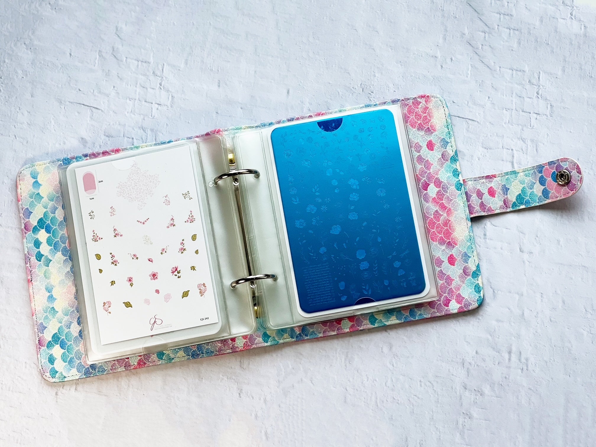 Large (14x9) - Stamping Plate Storage Binder - Rainbow Mermaid