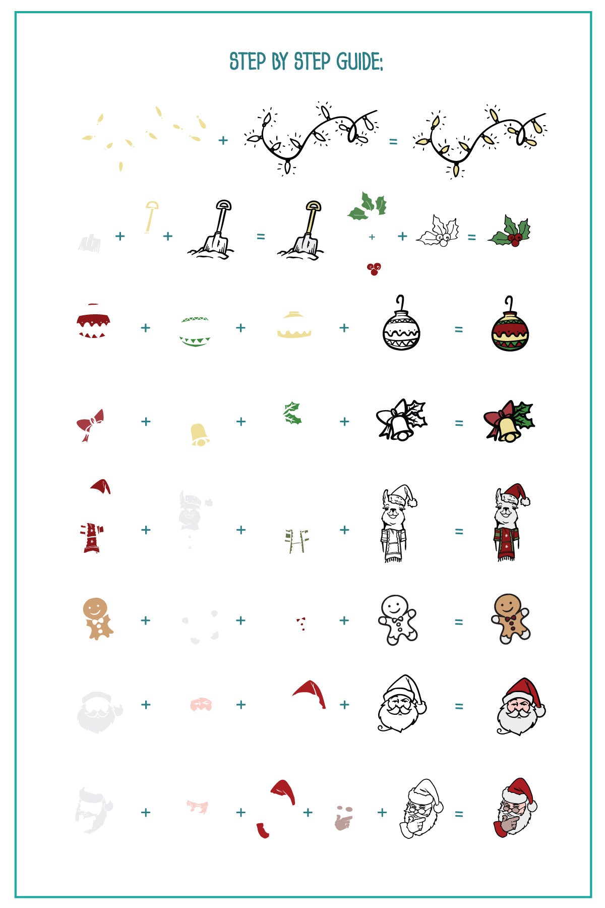 Sassy Christmas (CjSC-68) Steel Nail Art Stamping Plate