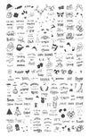 Sassy Christmas (CjSC-68) Steel Nail Art Stamping Plate
