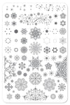 Diamonds in Ice (CjSC-14) - Steel Nail Art Stamping Plate 14 x 9 Clear Jelly Stamper 