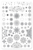 Diamonds in Ice (CjSC-14) - Steel Nail Art Stamping Plate 14 x 9 Clear Jelly Stamper 