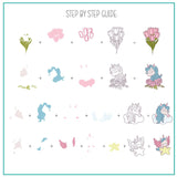 Sparkle like a Unicorn (CjS-299) Steel Nail Art Stamping Plate