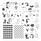 Sparkle like a Unicorn (CjS-299) Steel Nail Art Stamping Plate