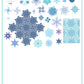 Frozen Flakes (CjS-143) Steel Nail Art Stamping Plate 14 x 9 Clear Jelly Stamper 