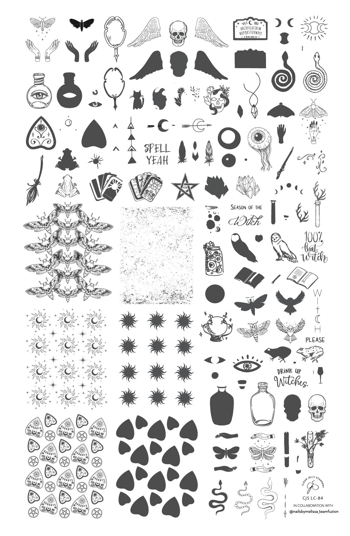 Spell Yeah (CjSLC-84) Steel Nail Art Stamping Plate